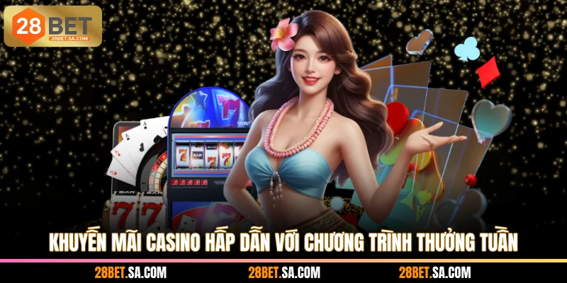 Khuyến mãi casino hấp dẫn với chương trình thưởng tuần